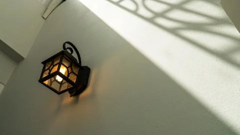 A classic lamp on the wall Stock Photos