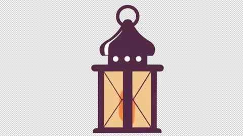 Classic Lantern with Glowing Flame Stock Footage 328287565