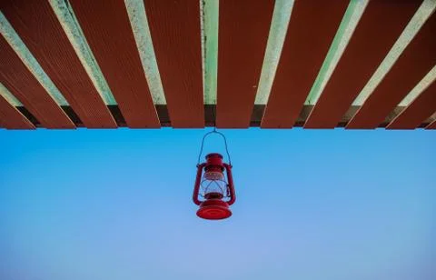 Classic Lantern hang on the eaves Foto stock