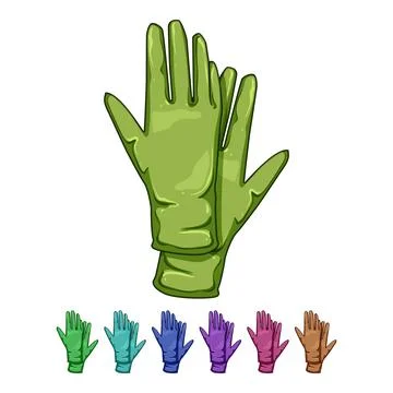 Classic leather gloves cartoon vector graphic イラスト素材