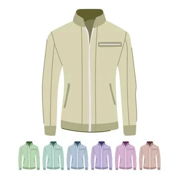 Classic leather jacket male vector cartoon graphic Stock Illustration