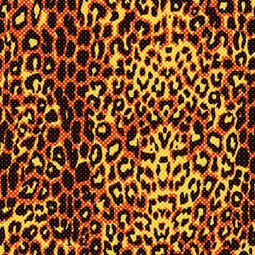 Classic leopard seamless repeating pattern Stock Illustration