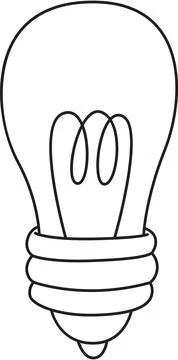 Classic Light Bulb Idea Icon Illustration 스톡 일러스트