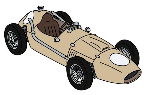 The classic light racecar Stock Illustration