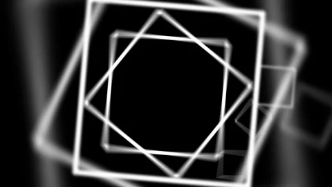 Classic loop with white rectangles. Modern shape geometrical rotation with m Stock Footage 247022529
