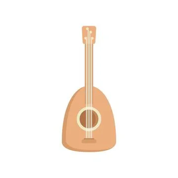 Classic lute instrument playing classical music icon Stock Illustration