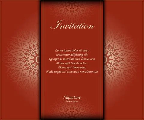Classic mandala background invitation Stock Illustration