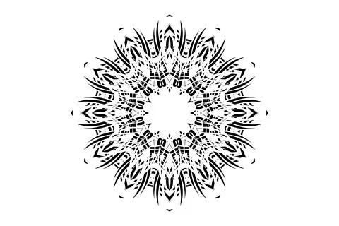 Classic Mandala Clean White Background Intricate Design 스톡 일러스트