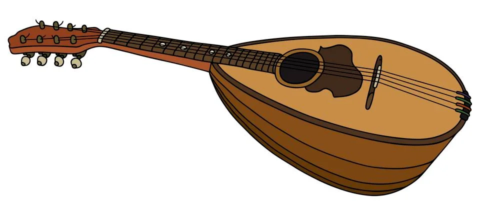 Classic mandolin Stock Illustration