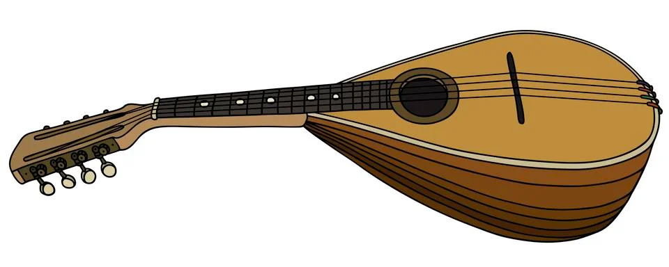 Classic mandolin Stock Illustration