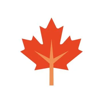 Classic maple leaf silhouette. Vector Stock Illustration