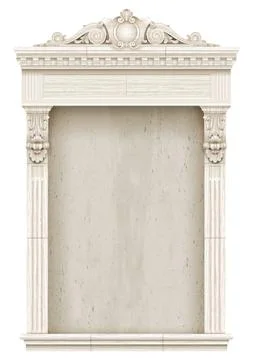 Classic marble architectural door facade frame Stock Illustration