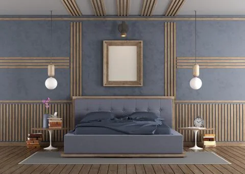 Classic master bedroom Stock Illustration