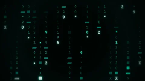 Classic Matrix Digital Rain Green Cyberpunk Code Seamless Loop Stock Footage 339177368