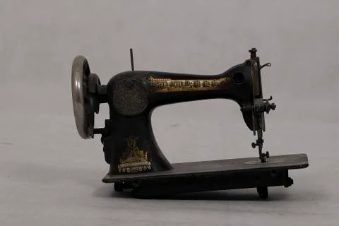 Classic mechanical sewing machine Stock Photos
