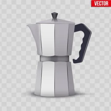 Classic Metal Coffee maker Stock Illustration