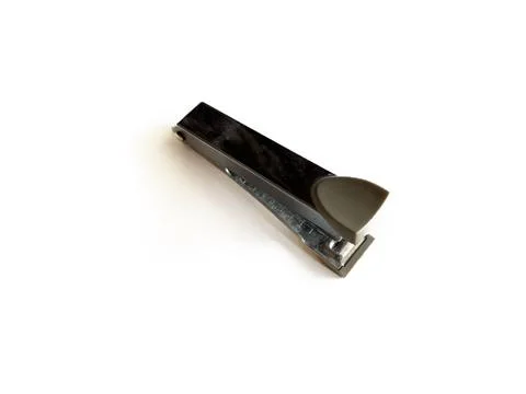 Classic metal stapler tool, isolated on white Stock Photos