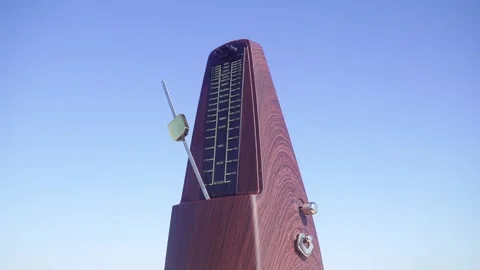 Classic Metronome Keeps a Constant Musical Beat. Video stock 347656853