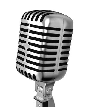 Classic microphone closeup Stock Illustration