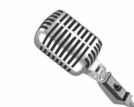 Classic microphone closeup Stock Illustration