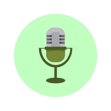 Classic Microphone Icon Vector Illustration Graphic Stock Illustration