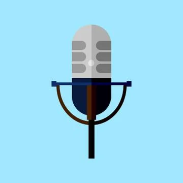 Classic Microphone Style Vector Illustration Graphic Illustrazione stock