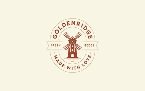 Classic mill agriculture vector sticker offers traditional bread bakeries and Illustrazione stock