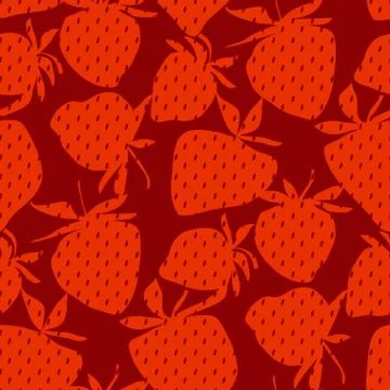 Classic minimal strawberry seamless pattern Stockillustratie