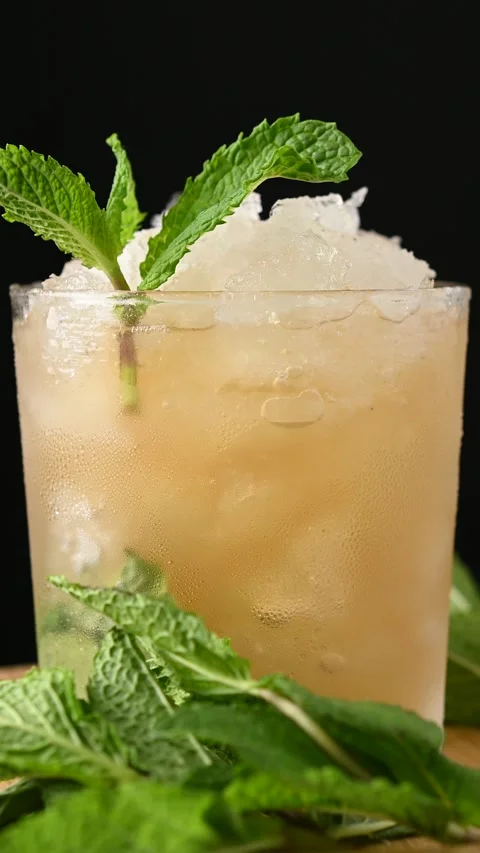Classic Mint Julep Cocktail Stock Footage 308716192