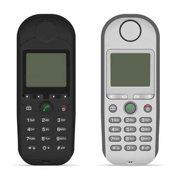 Classic mobile phone set Stock Illustration