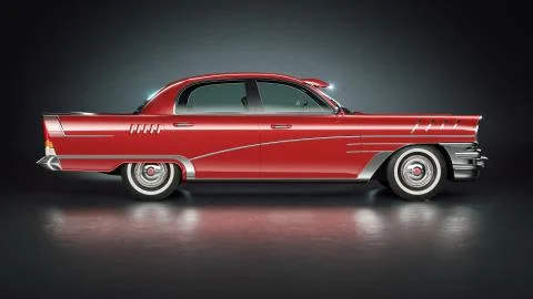 Classic Modern Car 3d Render Stock Illustration