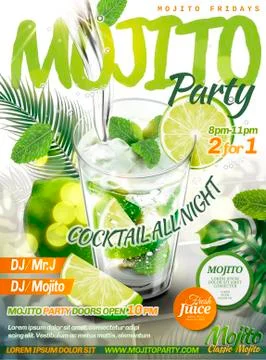Classic mojito drink Stock Illustration