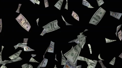 Classic money rain of US dollar bills on... | Stock Video | Pond5