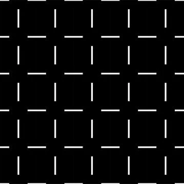 Classic monochrome minimalistic seamless pattern with dashes. Vector Stock Illustration