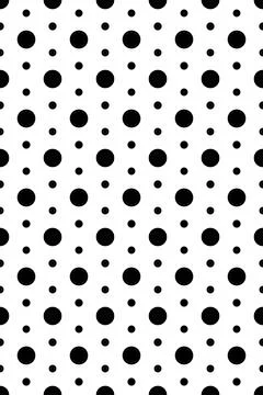 Classic monochrome minimalistic seamless pattern with dots and circles. Vector Illustrazione stock