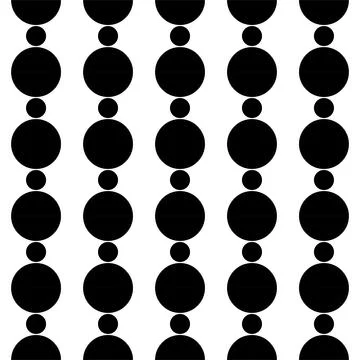 Classic monochrome minimalistic seamless pattern with dots and circles. Vector Illustrazione stock