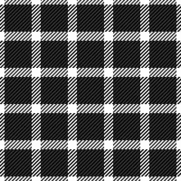 Classic monochrome plaid pattern. A timeless tartan design suggesting traditi Stock Illustration