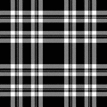 Classic monochrome tartan pattern. Seamless fabric design with interlacing li Illustrazione stock