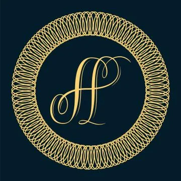 Classic monogram design - letter A Stock Illustration