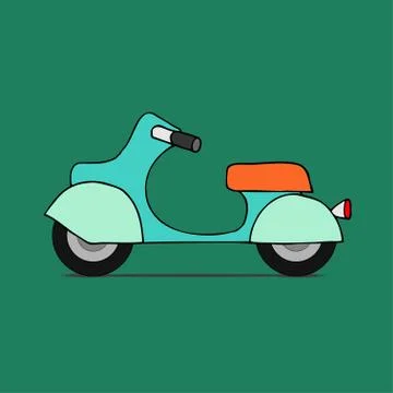 Classic moped Stock Illustration