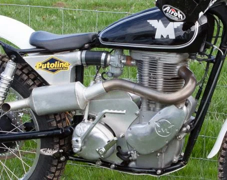 Classic motorcycle engine Stock Photos