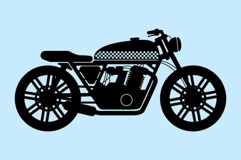 Classic Motorcycle Stock Illustration