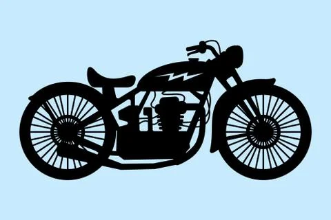 Classic Motorcycle Stock Illustration