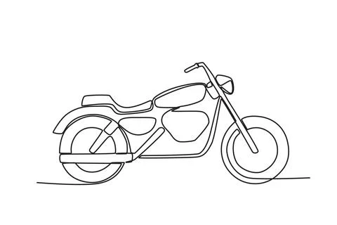 A classic motorcycle Stock Illustration