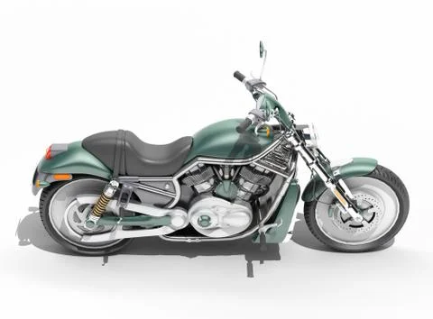 Classic motorcycle isolated Stock Illustration