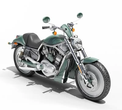 Classic motorcycle isolated Stock Illustration