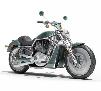 Classic motorcycle isolated Illustrazione stock