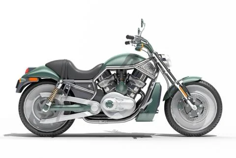 Classic motorcycle isolated Stock Illustration