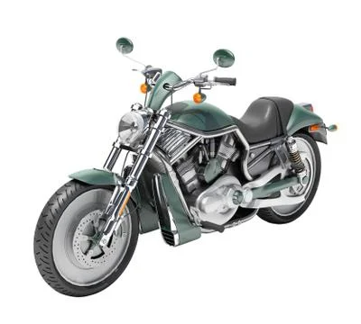 Classic motorcycle isolated Stock Illustration