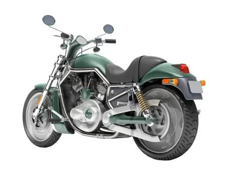 Classic motorcycle isolated Stock Illustration
